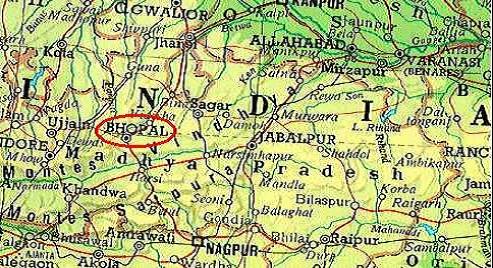 Mapa de India, Bhopal