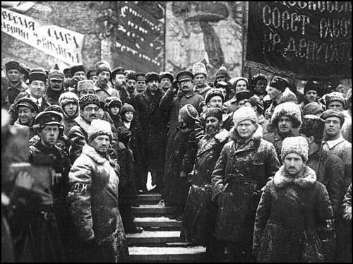 Lenin con sus partidarios