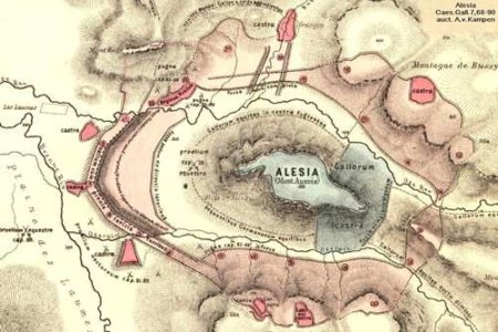 El sitio de Alesia por César, conquista definitiva de la Galia